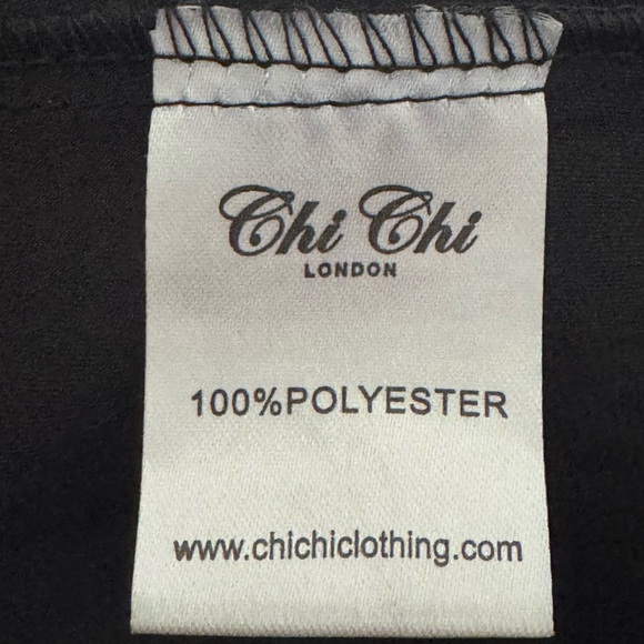 Chi Chi London Women's Bronte A-Line Lace Tulle Black Dress Size UK 8/US 4 - Picture 13 of 13